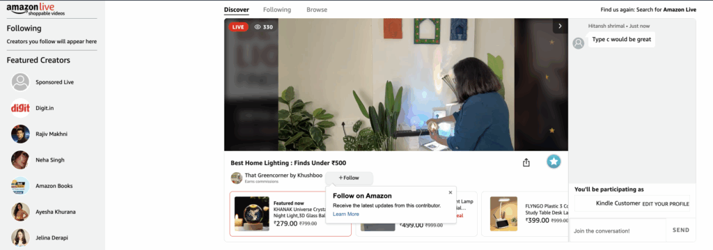 amazon live